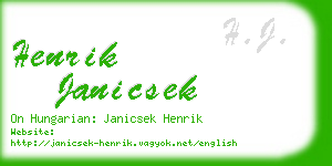 henrik janicsek business card